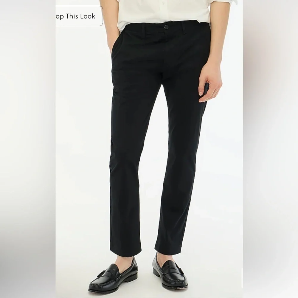 NEW J.Crew Factory Slim-fit TruTemp365® Chino Pants W32 L34 Black